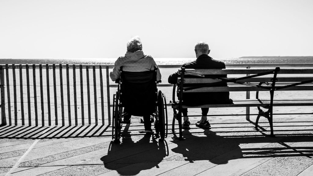 couple sitting on the bench