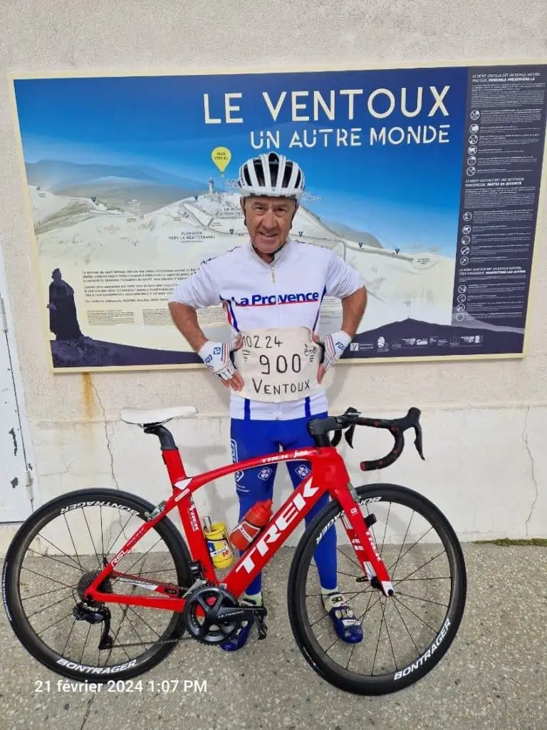 Jeune retraité, Lionel vise les 1000 ascensions du Mont Ventoux