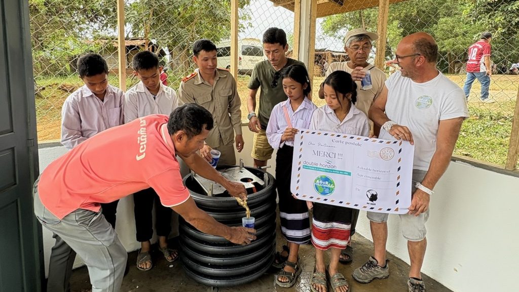 installation d'une fontaine à eau potable près d'une école