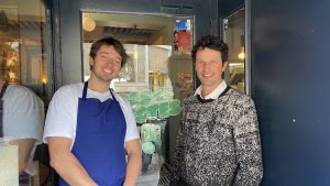 Jean Covillault et Vincent Justin (Nous Anti Gaspi), partenaire pour le restaurant Des Restes